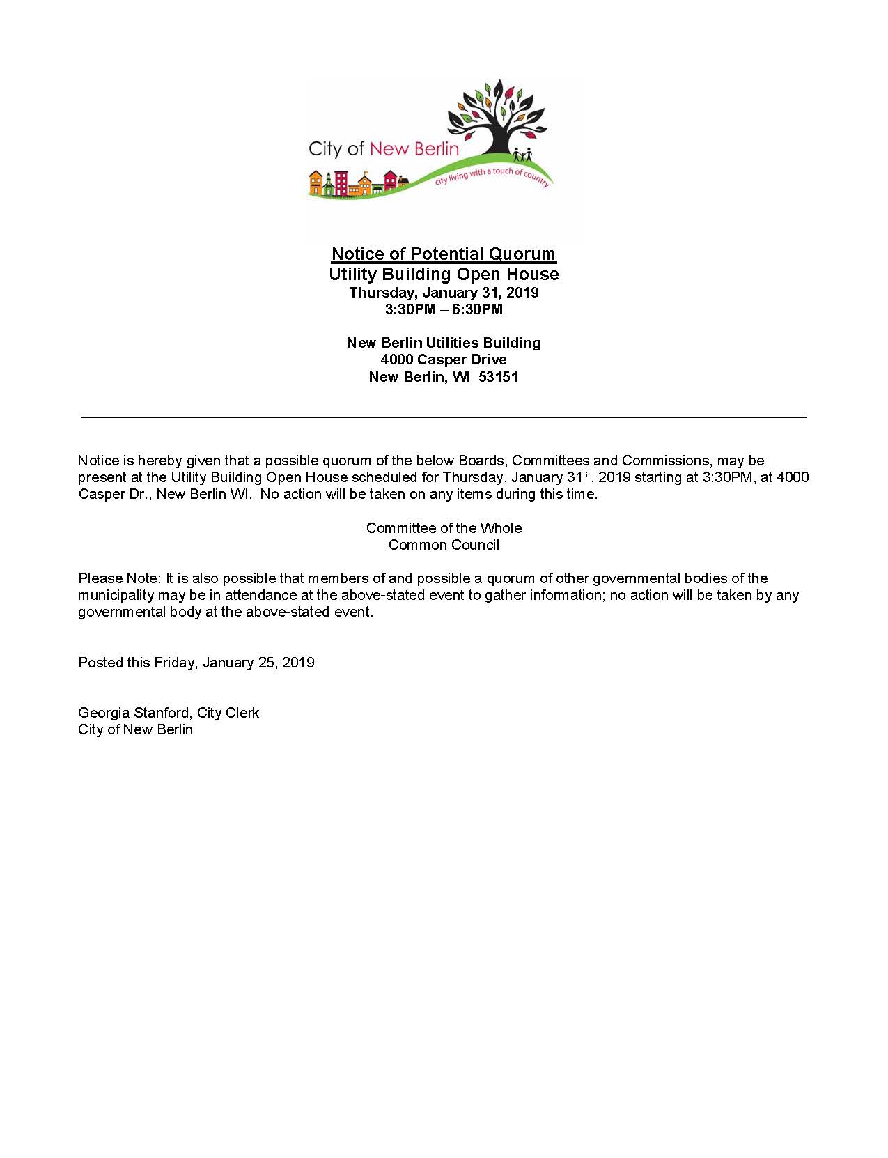 Quorum Notice_UtilityOpenHouse