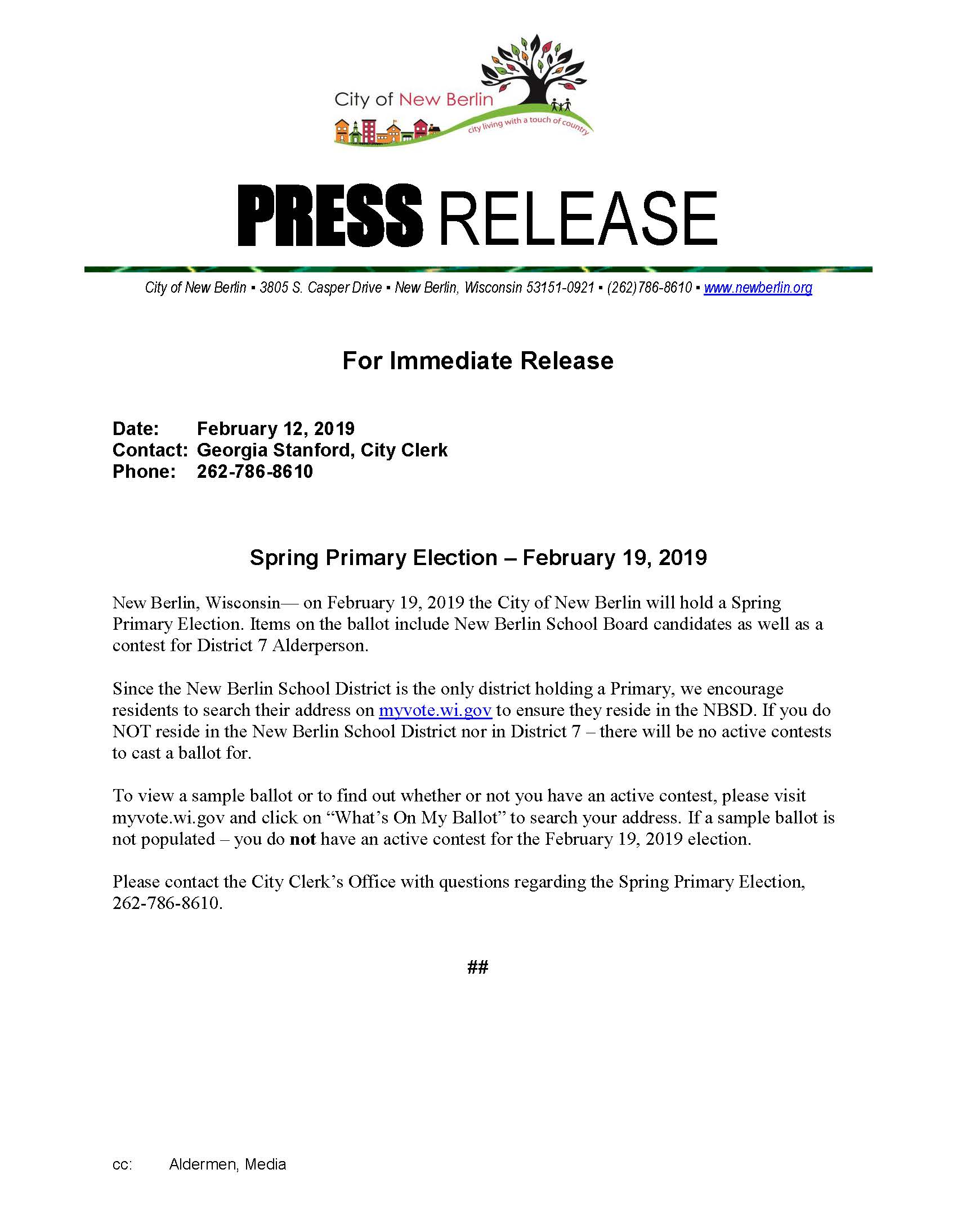 Press Release - Spring Primary