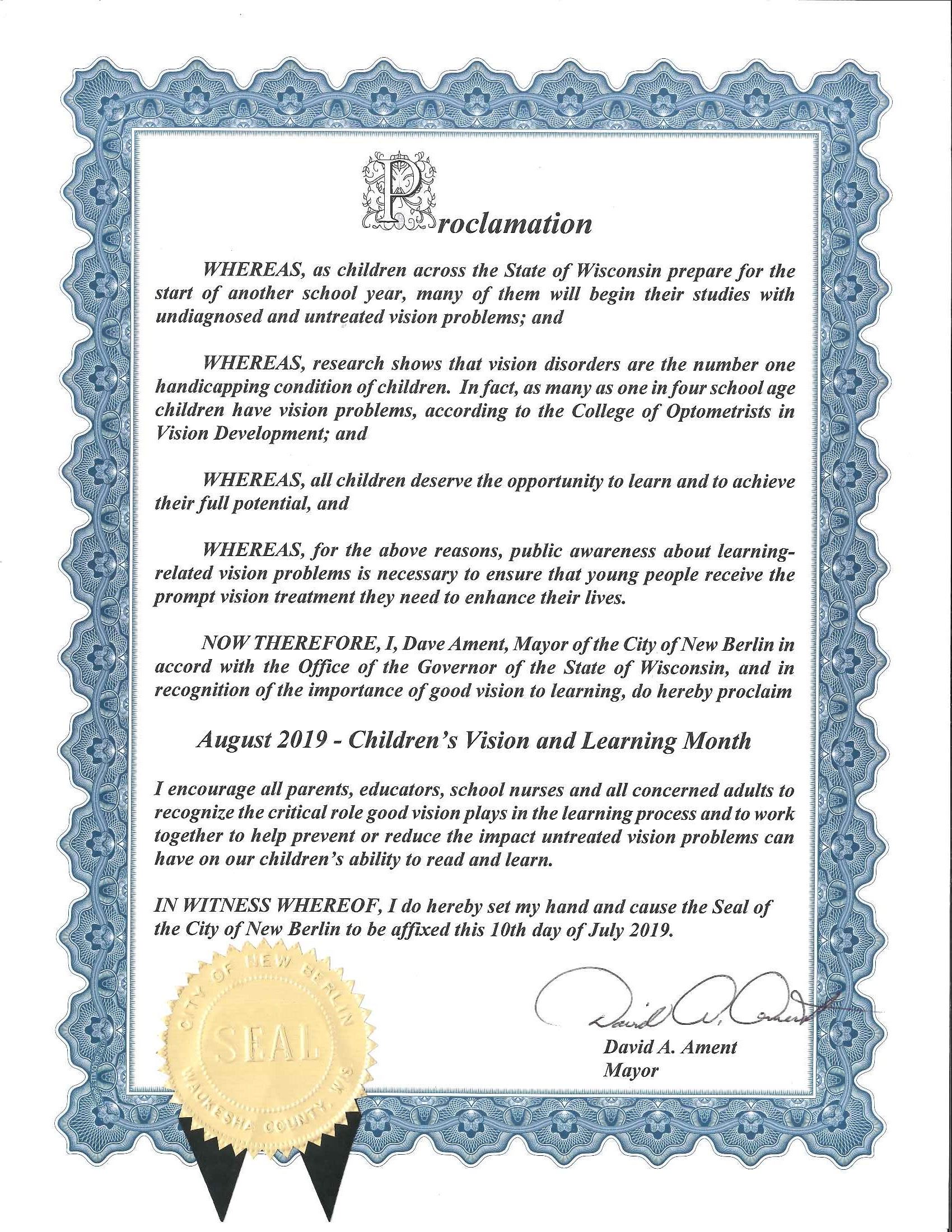 August childrens vision and learning