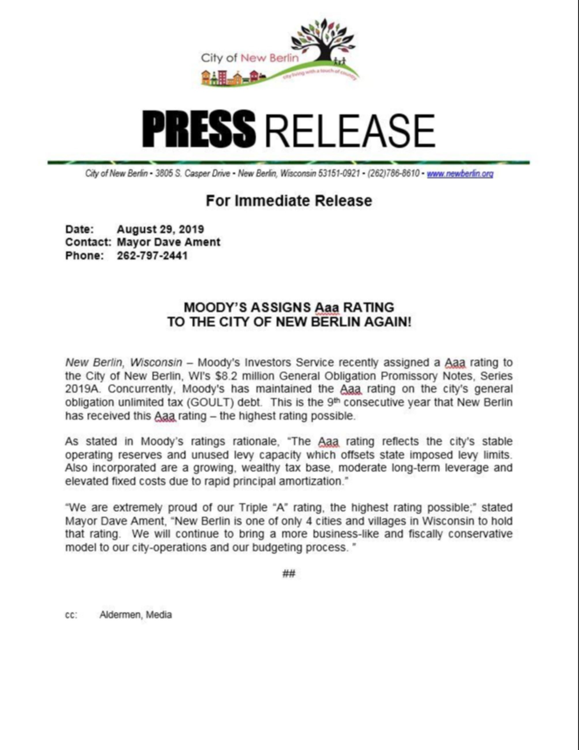 Press Release Address Canvassing