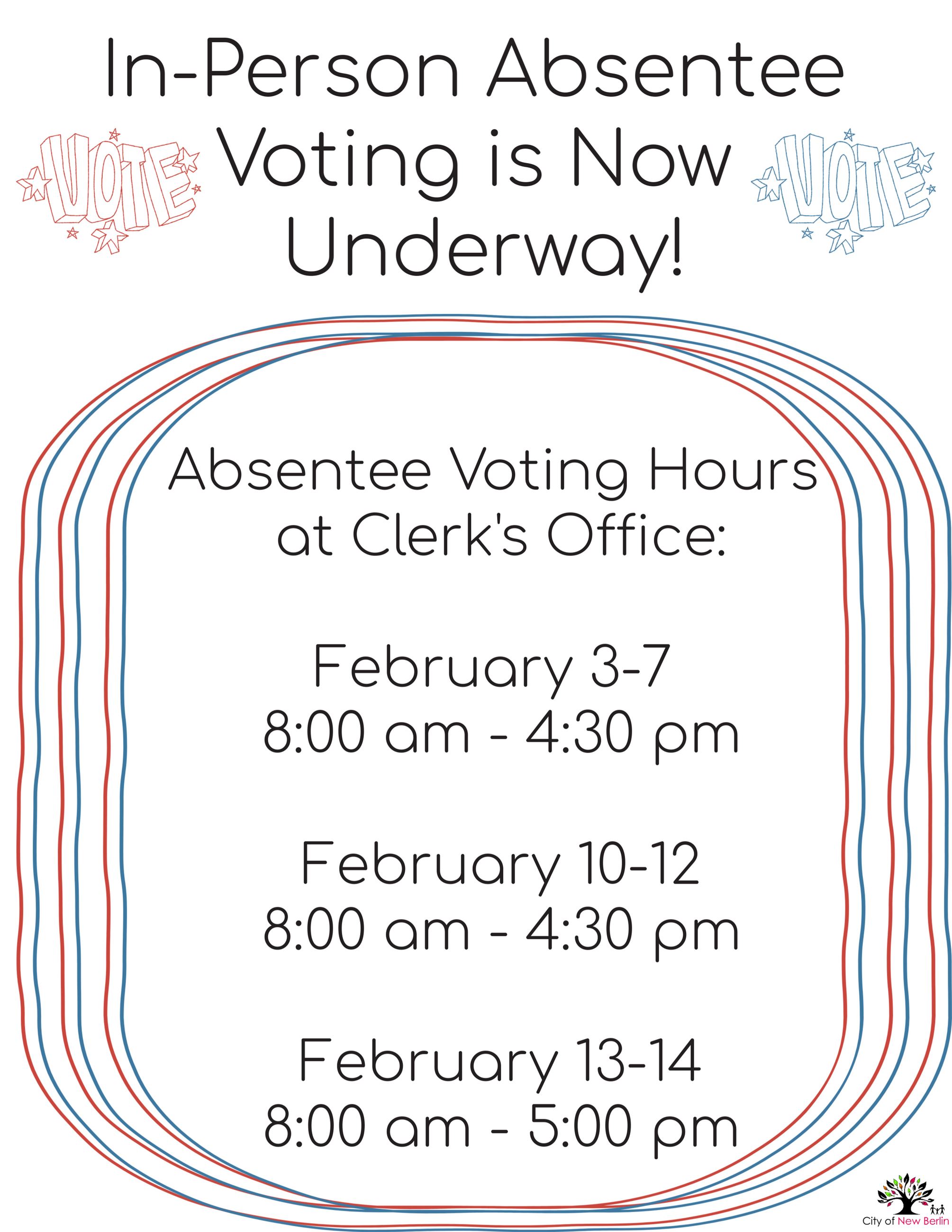 In person absentee voting today