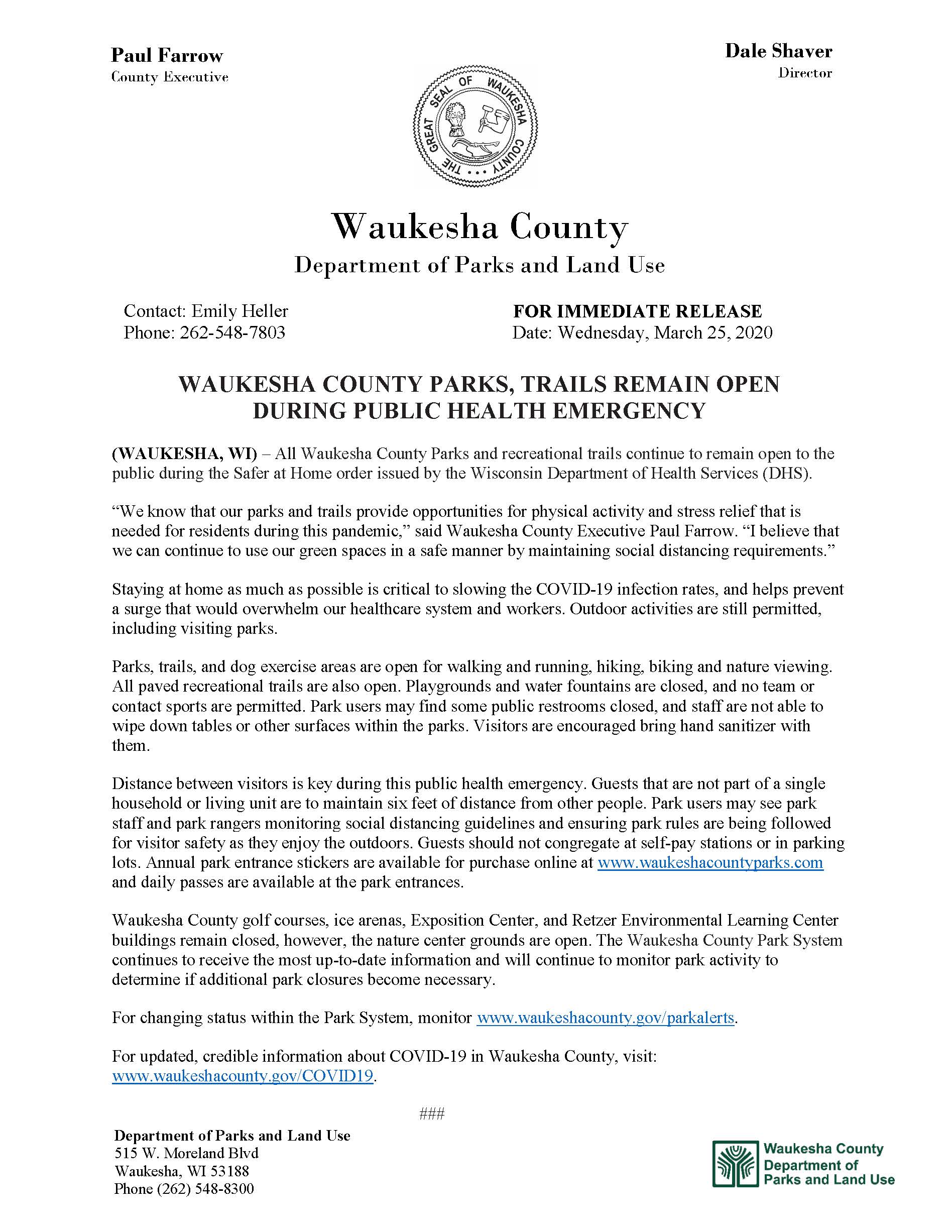PR_Parks Open During Safer At Home Order 3_25_2020