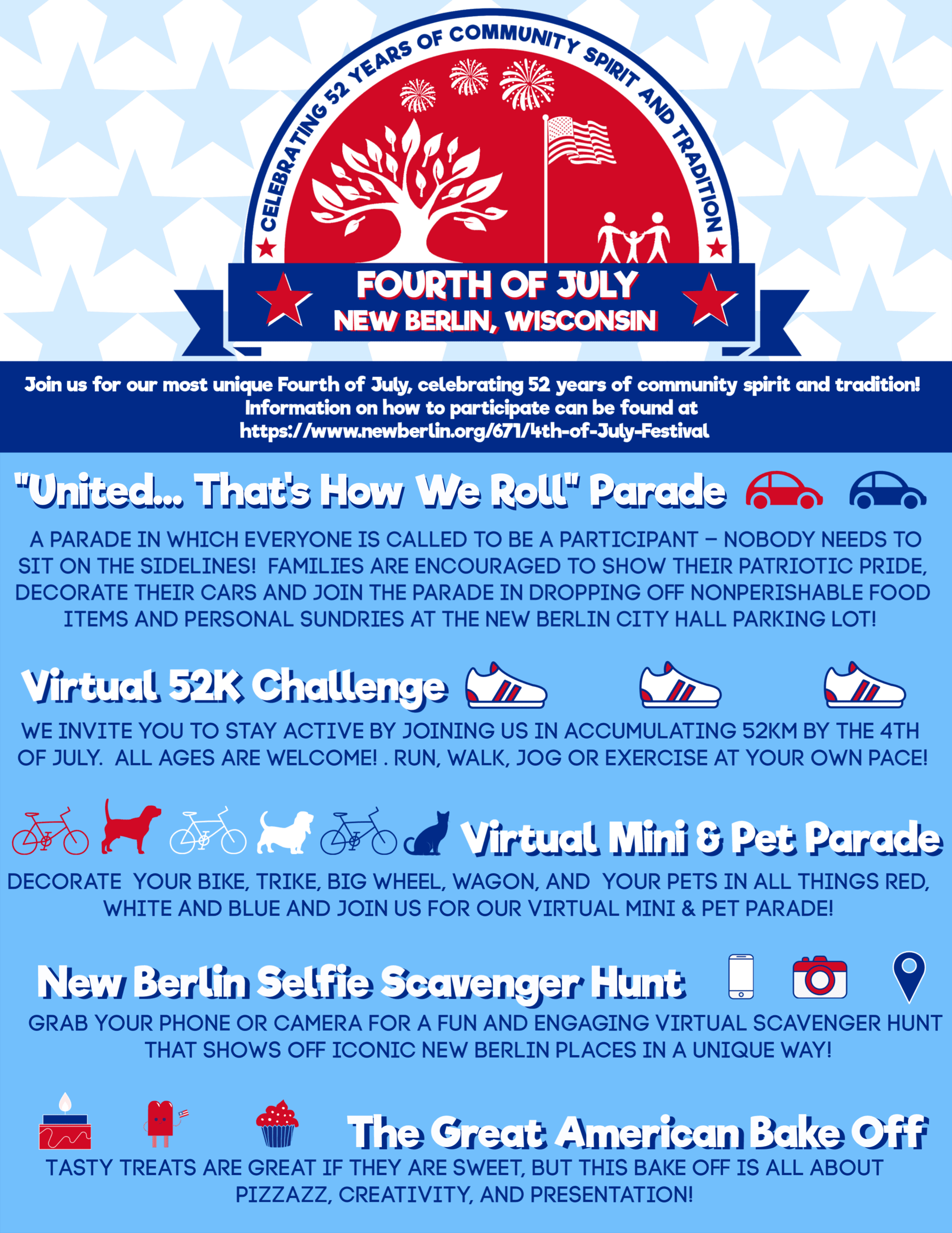 Fourth of July Virtual Event Flyer