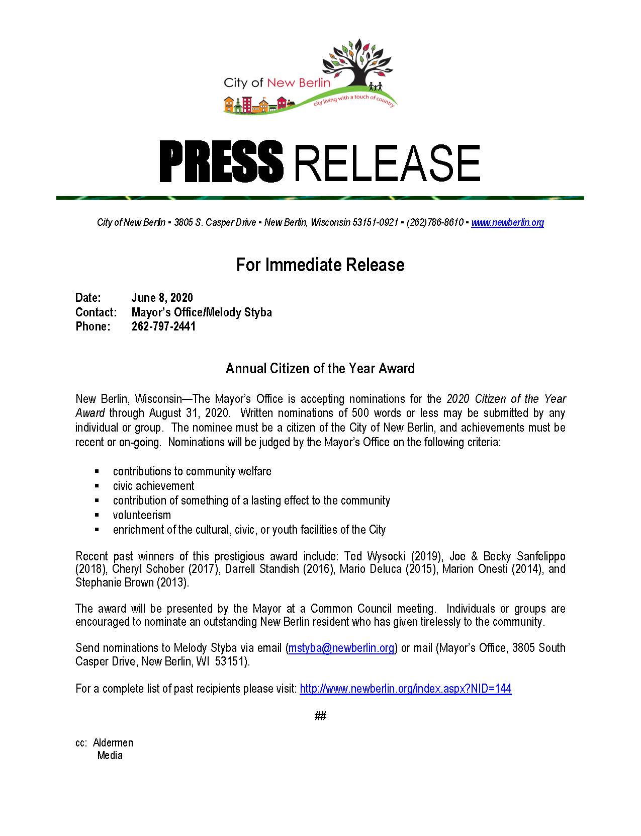 Press-Release-Seeking nominations 2020