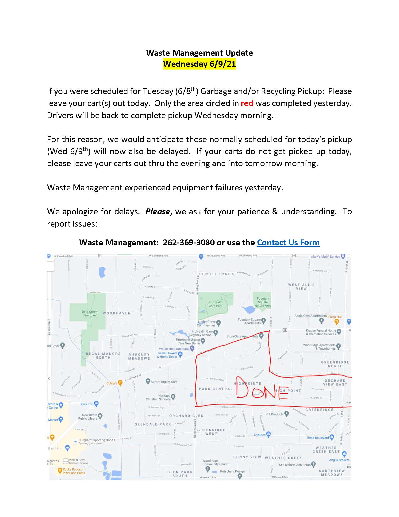 Waste Management Update 6.9.21