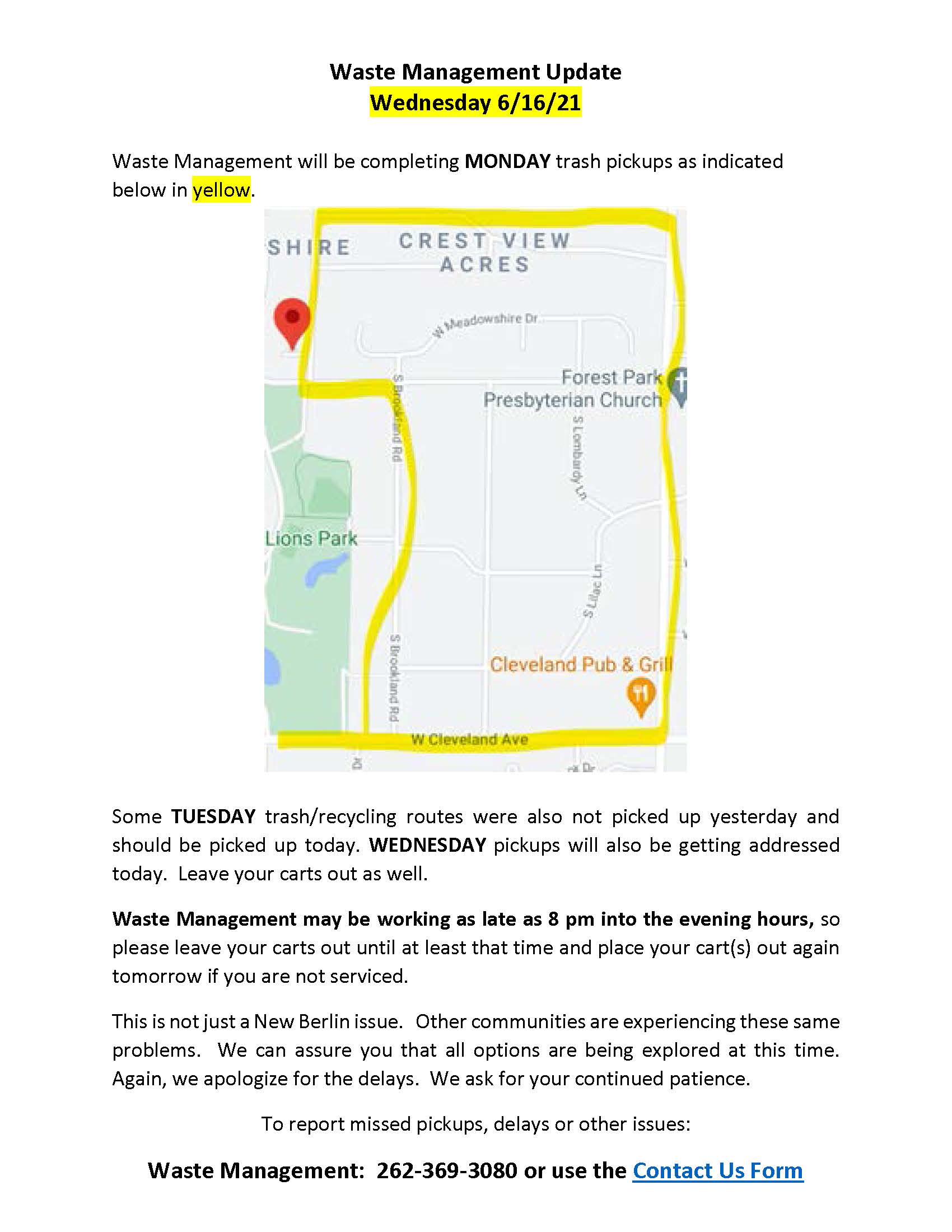 Waste Management Update 6.16.21