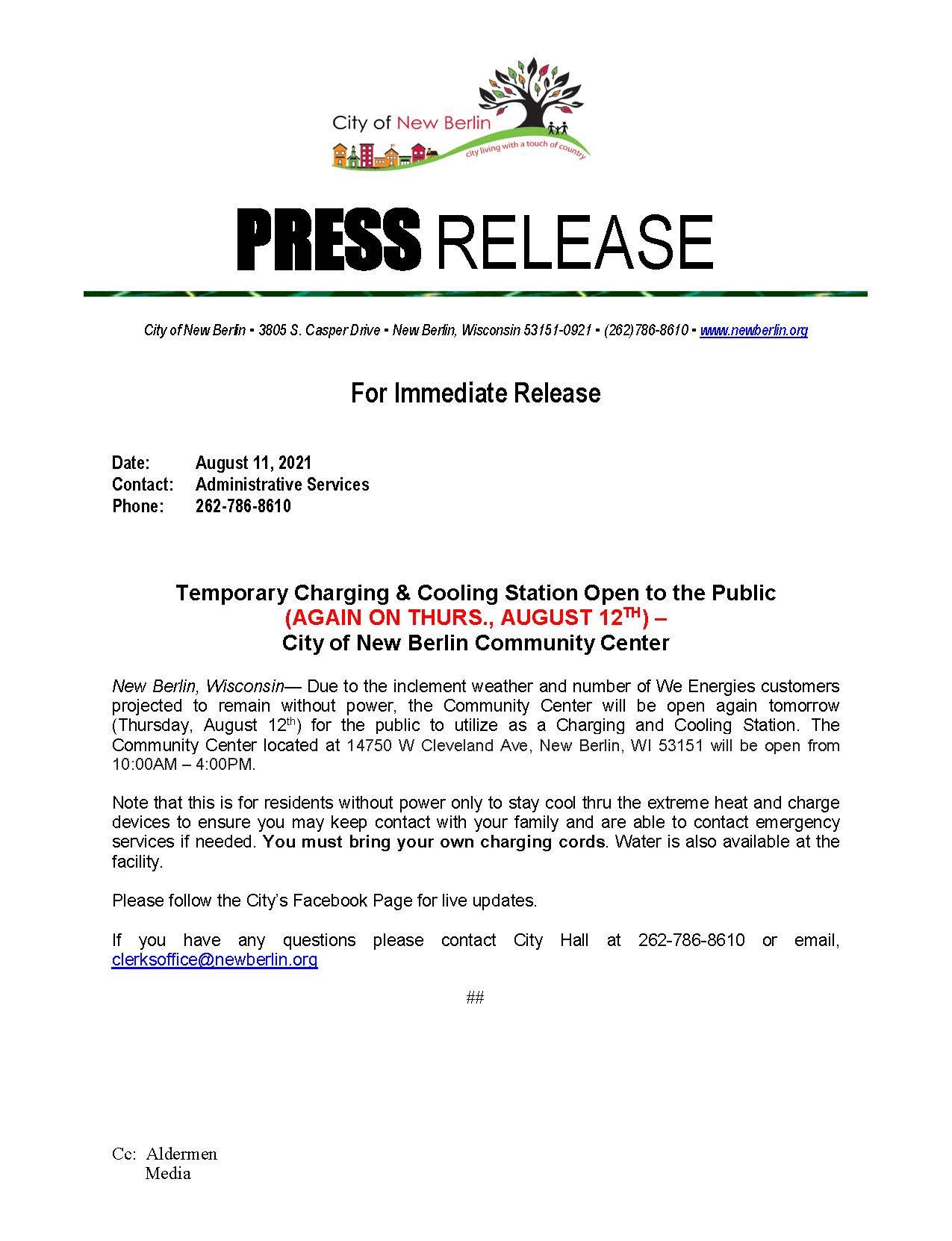 2021 Press Release Community Center2