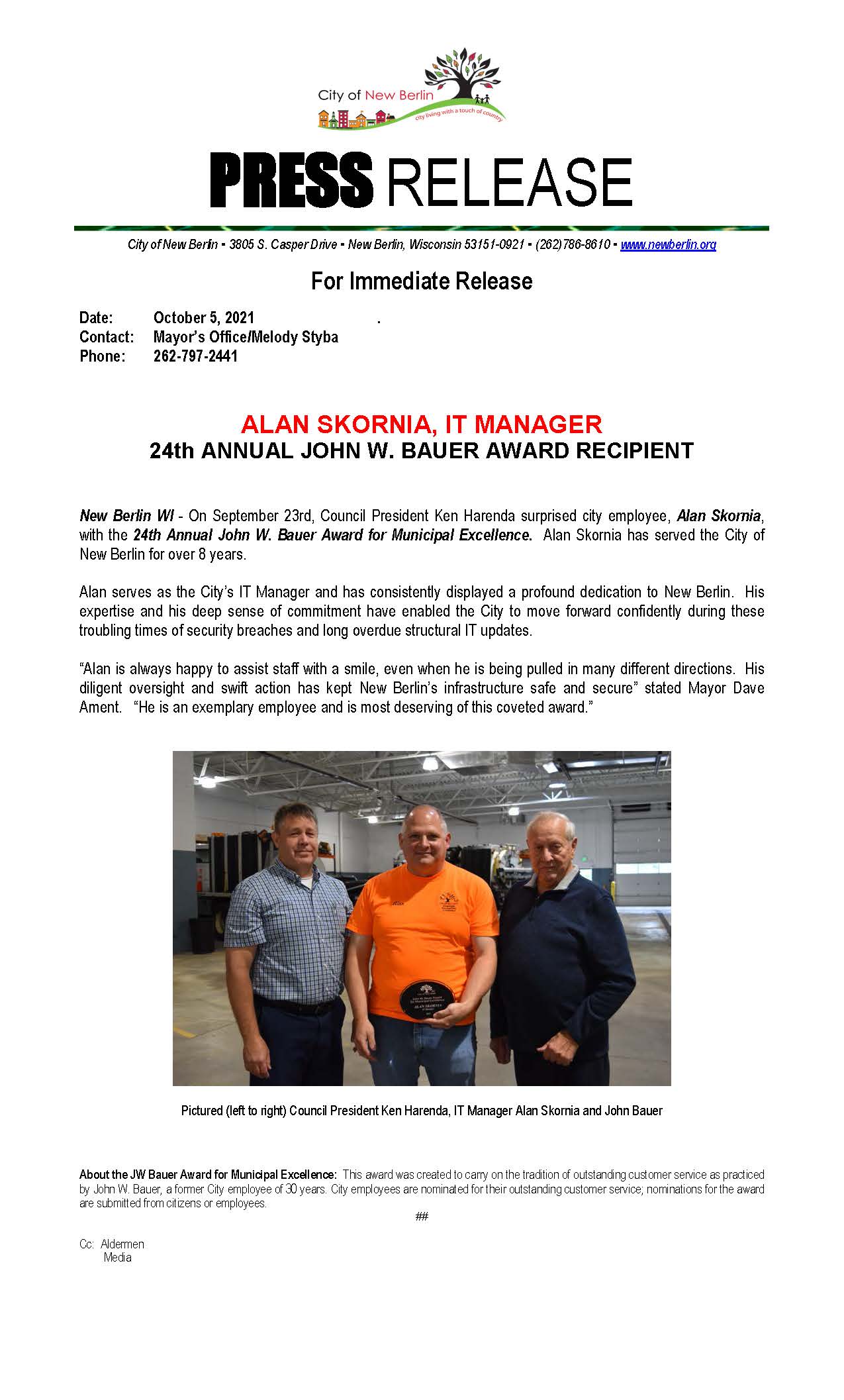 Press-Release- Alan Skornia Winner