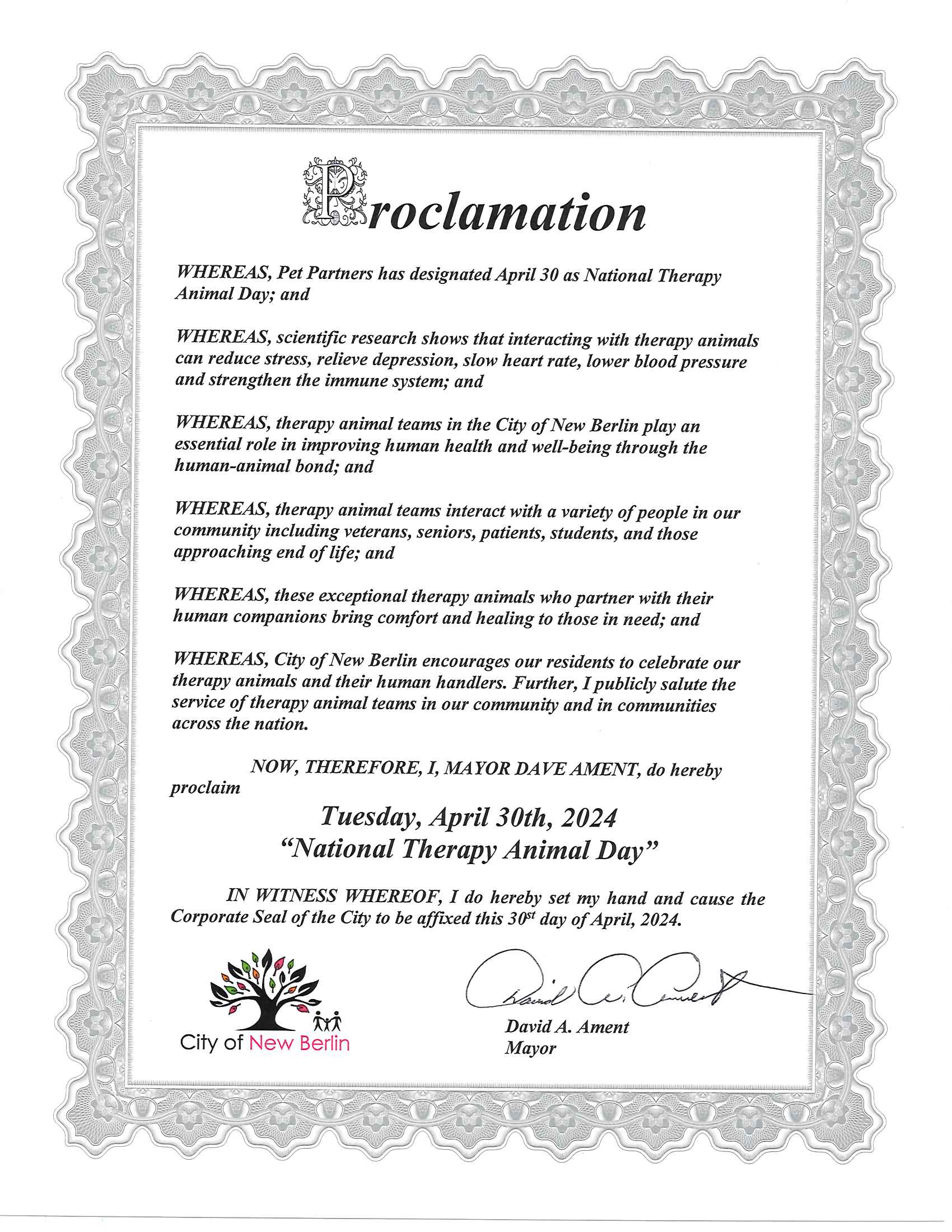 Animal Therapy Day 2024