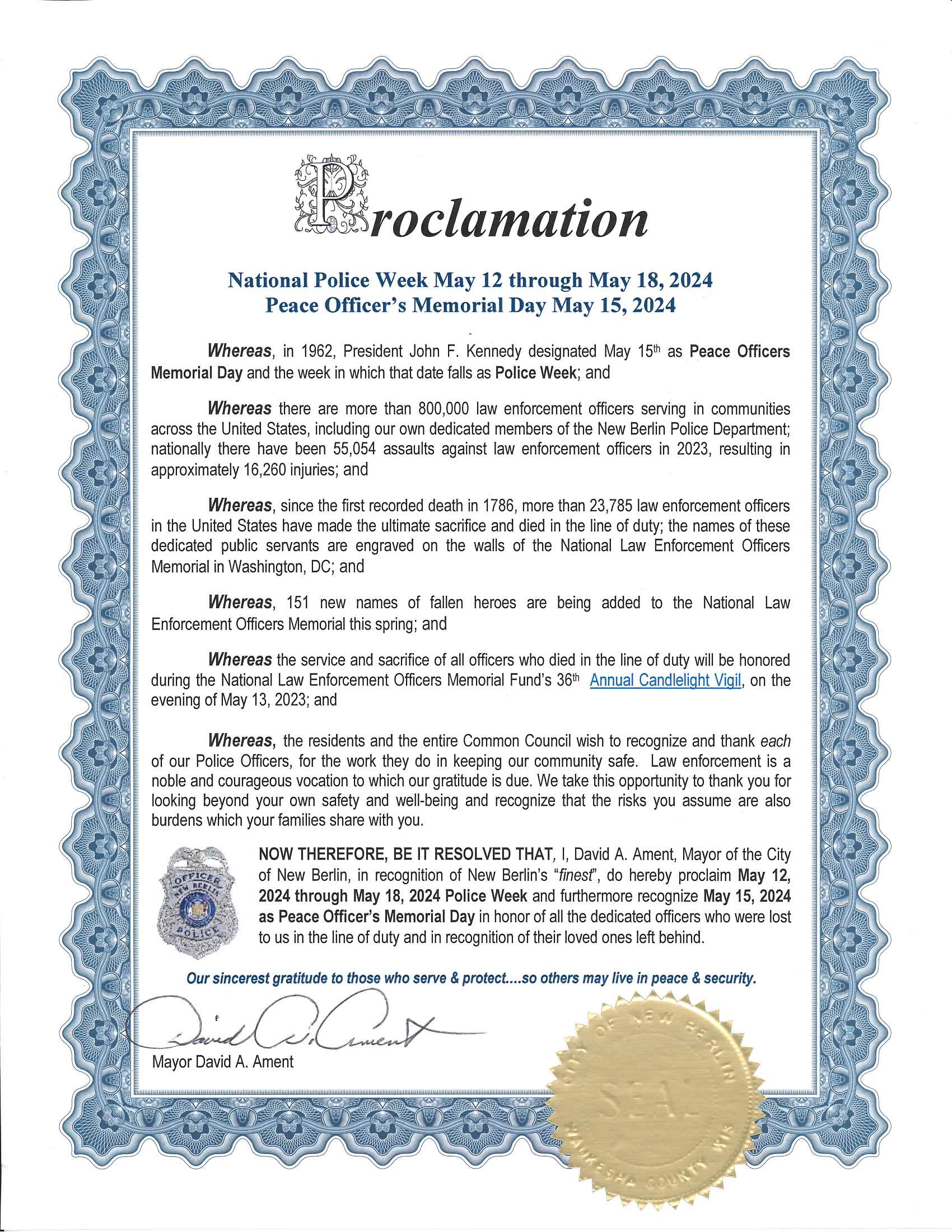 New Berlin police week